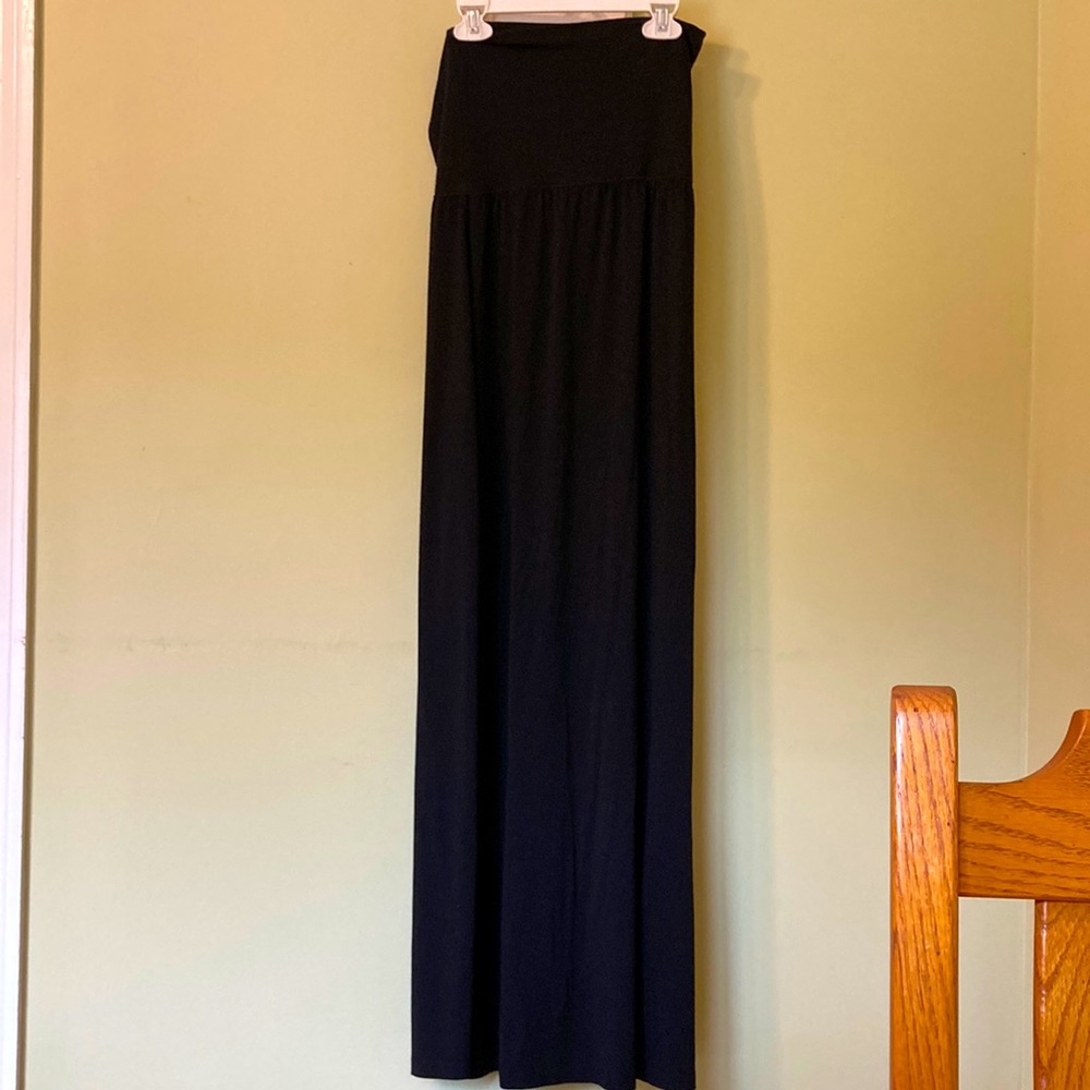 Long Black Strapless Dress